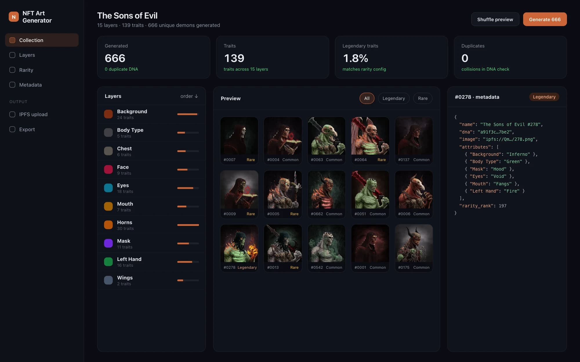 NFT Art Generator screenshot